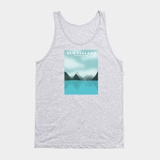 New Zealand Travel Poster Tank Top